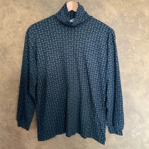 Northern Reflections Tops - Vintage Northern Reflections | 90s Geometric Turtleneck | L